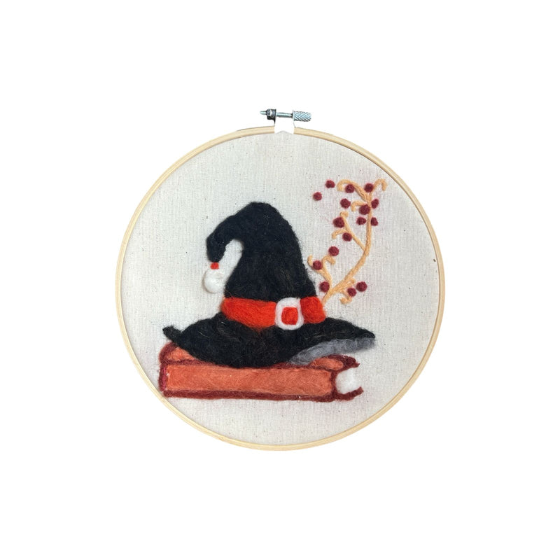 Witch Hat Felt Hoop Art