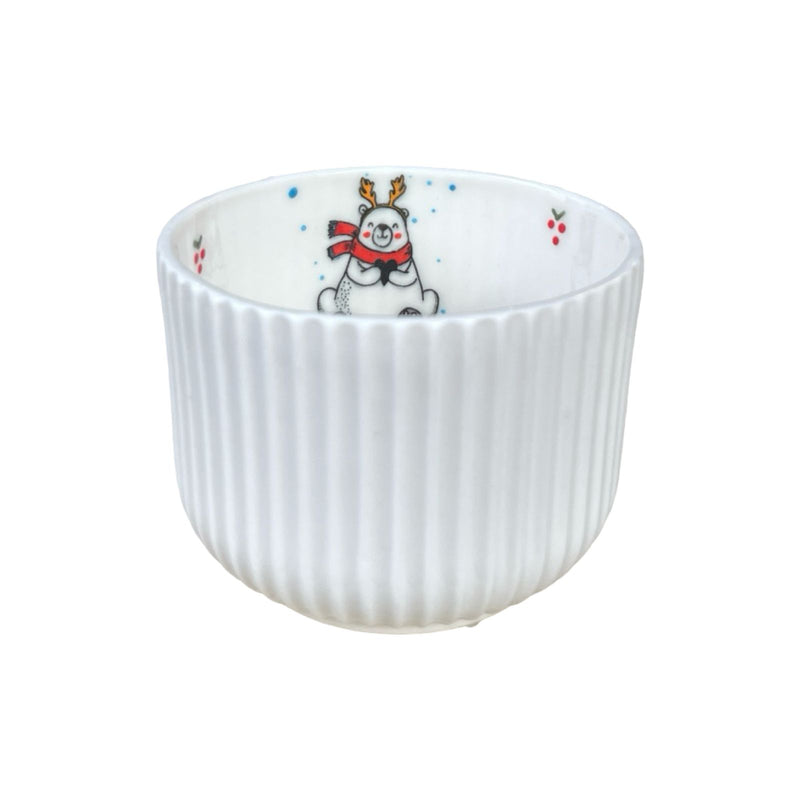 Christmas Themed Serrated Bowl / Cup