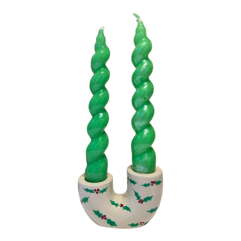 Christmas Kokina Double Candle Holder