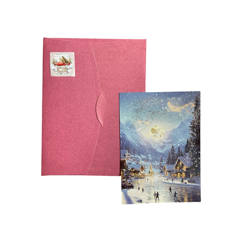 Glitter New Year Postcard