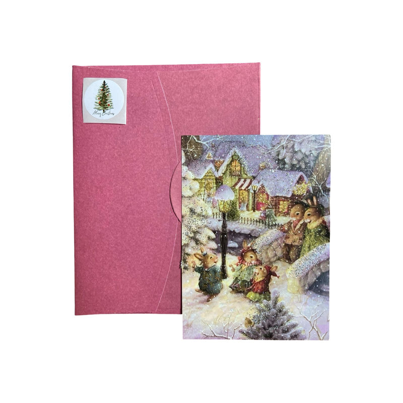 Glitter New Year Postcard