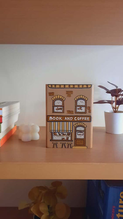 Kitap ve Kahve Ahşap Dekor