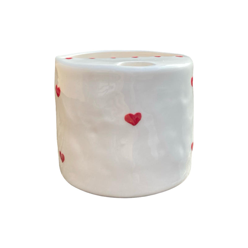 Kırmızı Kalp Amorf Form Kahve Kupası