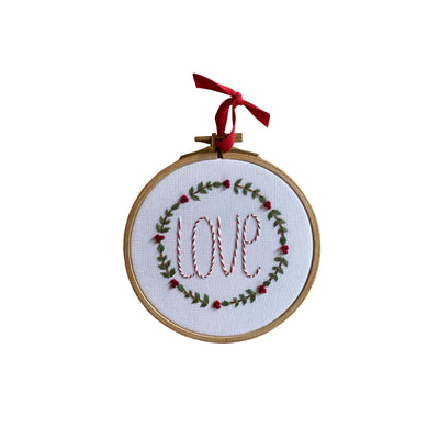 Love, Peace, Joy Nakış Kasnak Pano