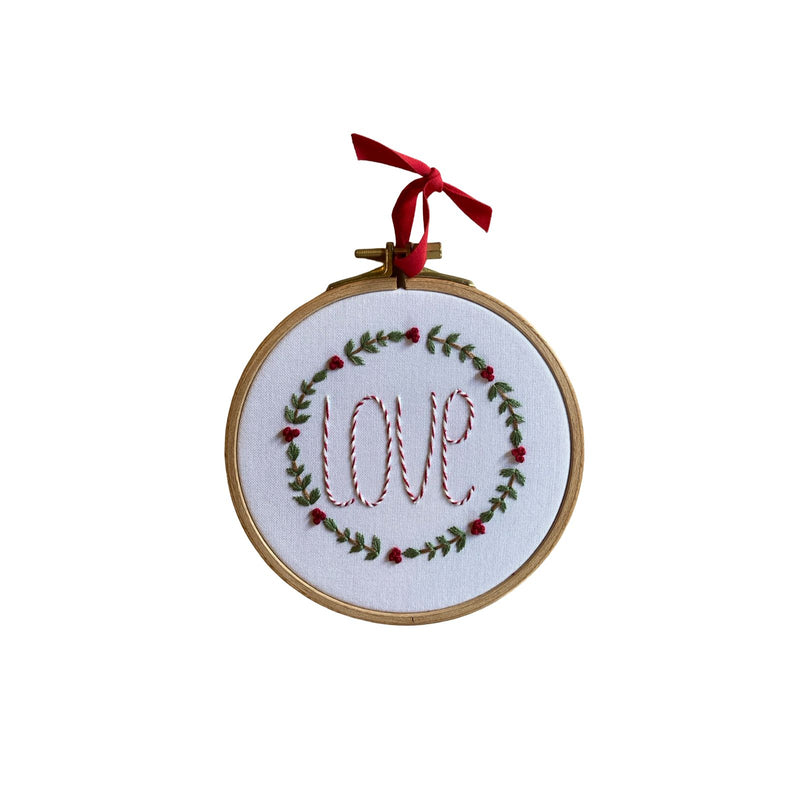 Love, Peace, Joy Nakış Kasnak Pano