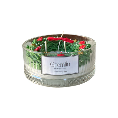 Christmas Wreath Big Bowl Candle
