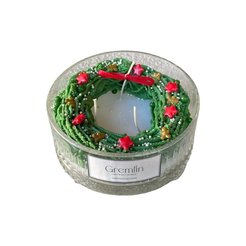 Christmas Wreath Big Bowl Candle