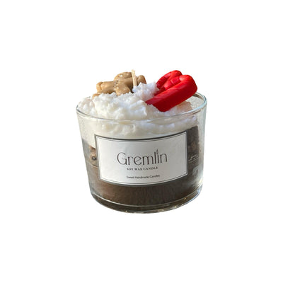 Christmas Candy Cane Cookiee Man Bowl Candle