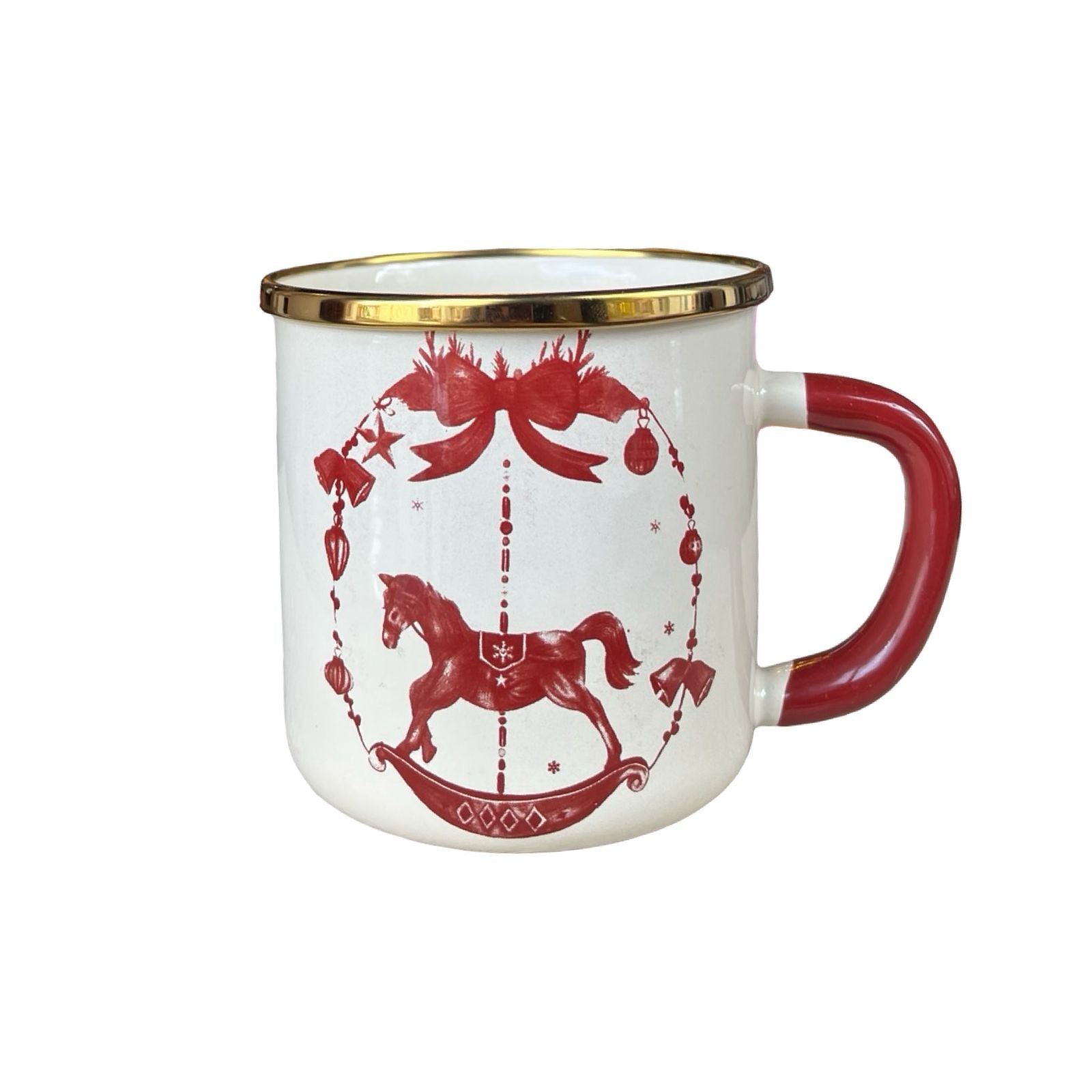 Mug Carousel Christmas Carousel Enamel Mug – Yirmiyedi Kuzguncuk