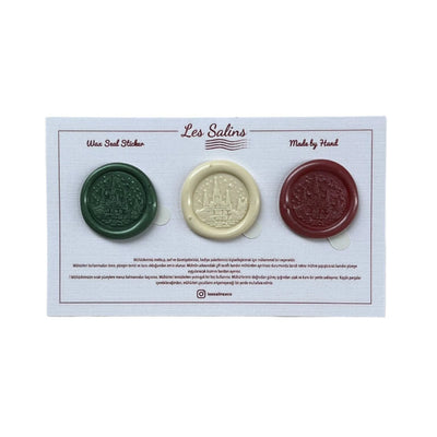 Wax Seal Sticker - Green Cream Bordeaux