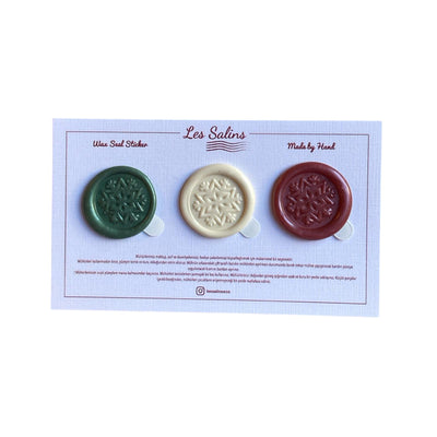 Wax Seal Sticker - Green Cream Bordeaux