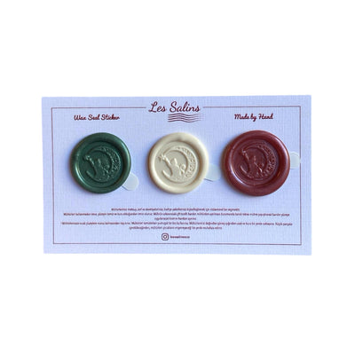 Wax Seal Sticker - Green Cream Bordeaux