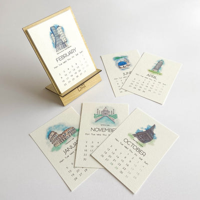 2026 İkonik Binalar Masa Takvimi