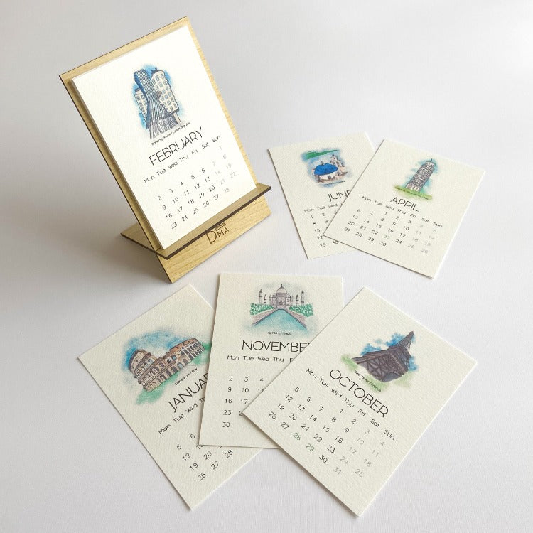 2026 İkonik Binalar Masa Takvimi