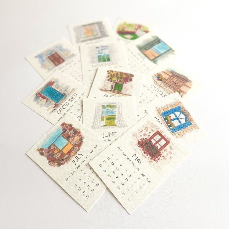 2026 Doors and Windows Desk Calendar