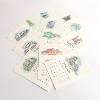 2026 İkonik Binalar Masa Takvimi