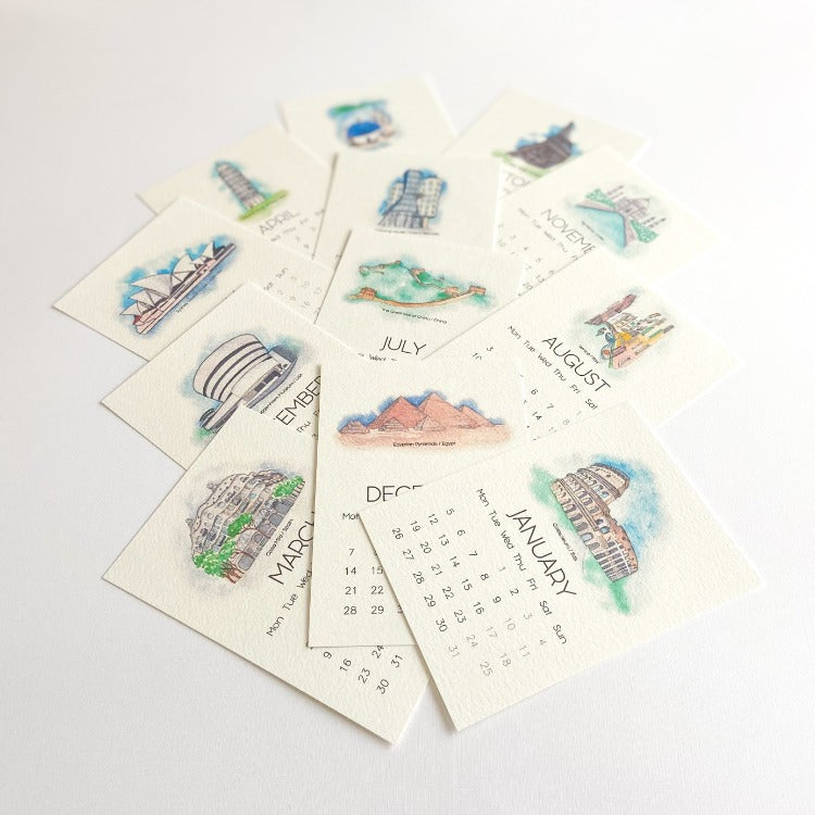 2026 İkonik Binalar Masa Takvimi