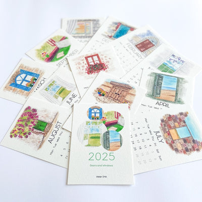 2025 Doors and Windows Desk Calendar