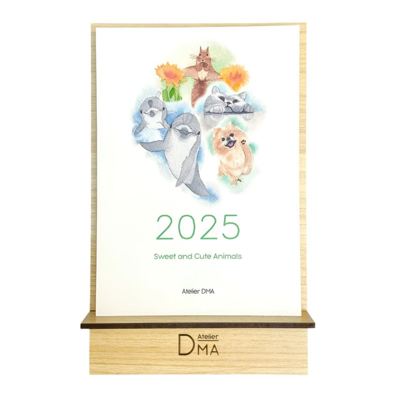 2025 Sweet and Cute Animals Desk Calendar