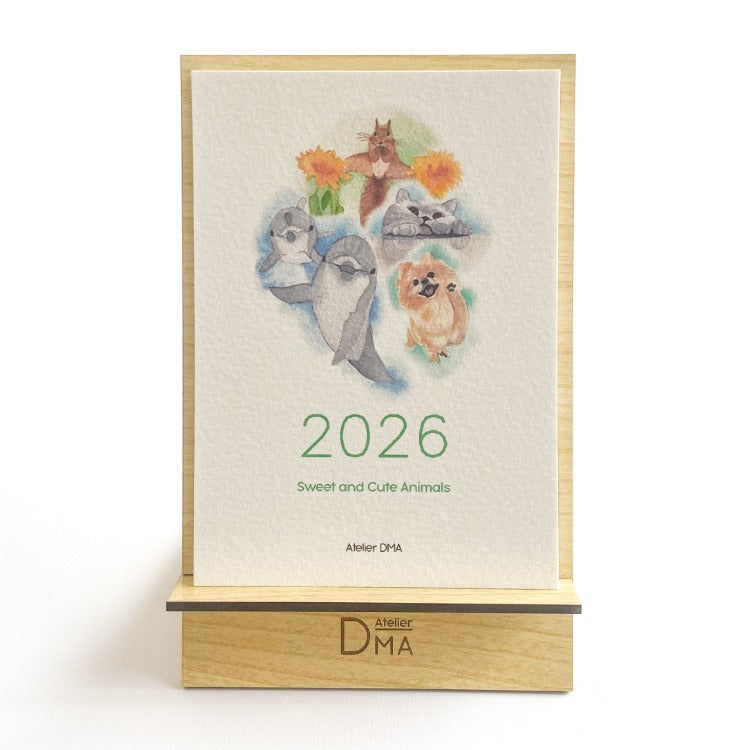 2026 Tatlı ve Şirin Hayvanlar Masa Takvimi