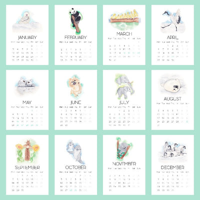 2026 Tatlı ve Şirin Hayvanlar Masa Takvimi