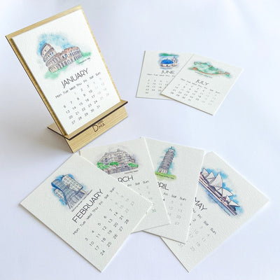 2025 Iconic Buildings Desk Calendar