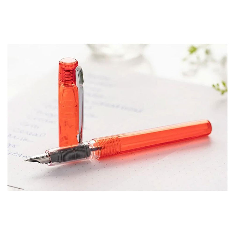 Platinum Prefounte Fountain Pen Vermillion Orange