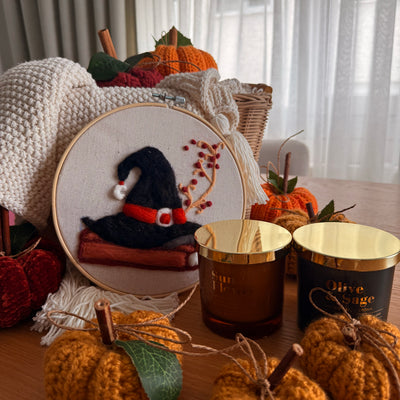 Witch Hat Felt Hoop Art