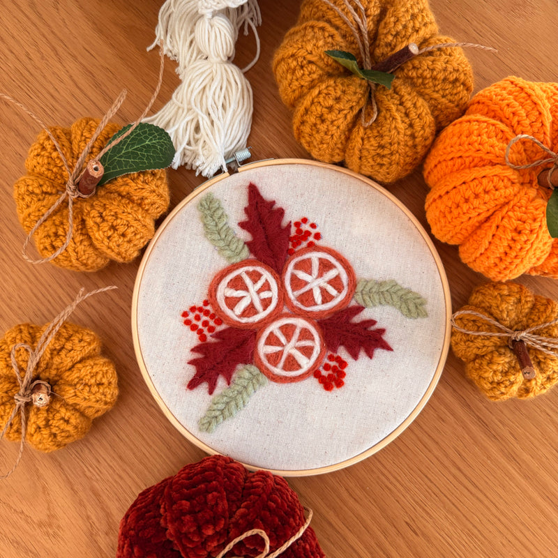 Autumn Felt Hoop Art