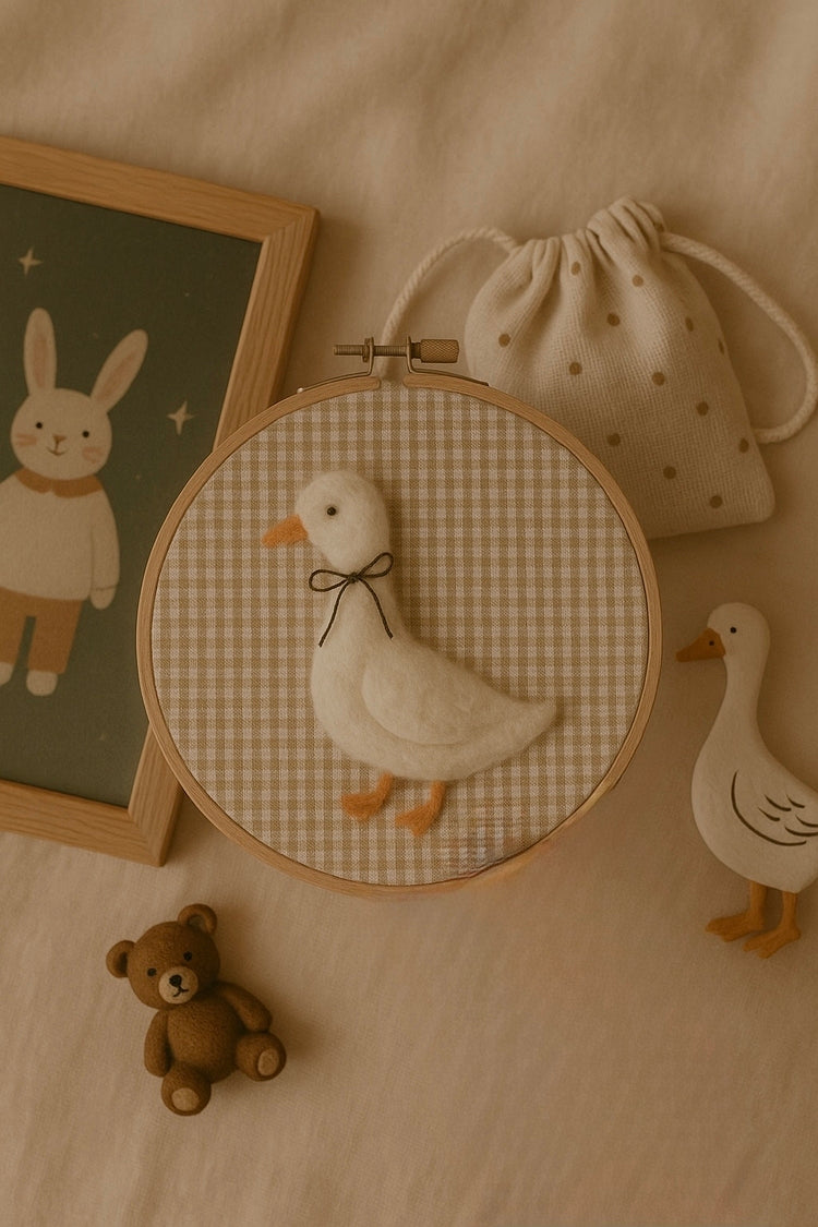 Duck Felt Hoop Art