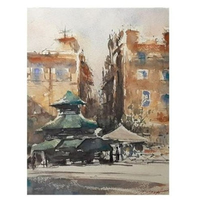 Far East Watercolor Painting Table