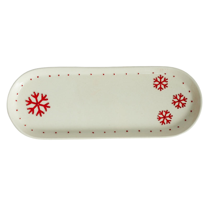 Snowflake Oval Plate