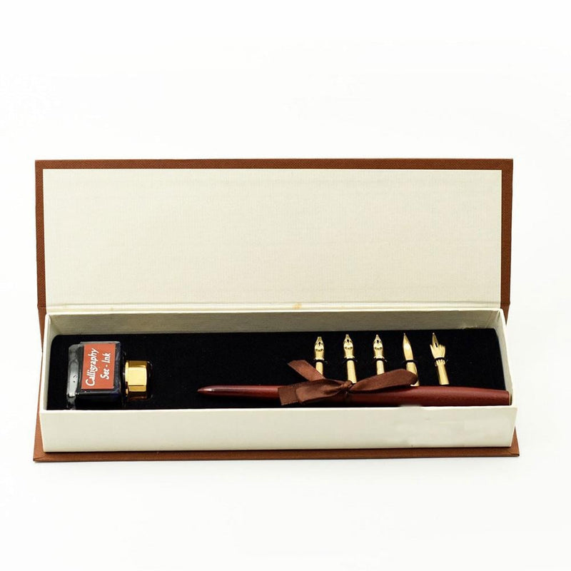 Steelpen Calligraphy Wooden Calligraphy Pen Set