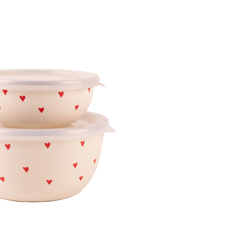 Cupid Enamel Two-Piece Bowl Set