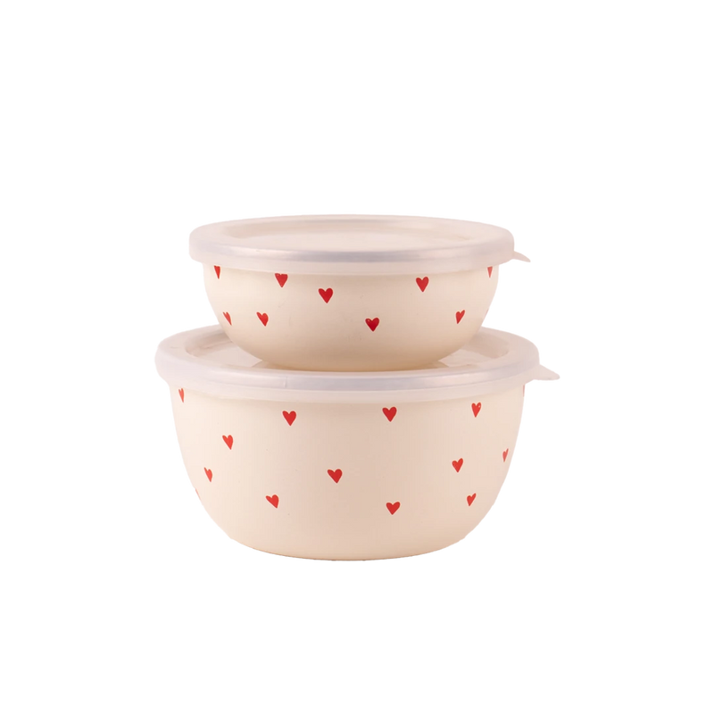 Cupid Enamel Two-Piece Bowl Set