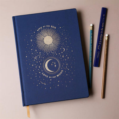 DesignWorks Ink Fabric Covered Jumbo Boy Live by the Sun Notebook