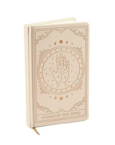 DesignWorks Ink Bookcloth Hardcover Journal Off White - Zodiac, Guided By The Stars Defter