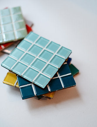 Mosaic Coasters - Water Green