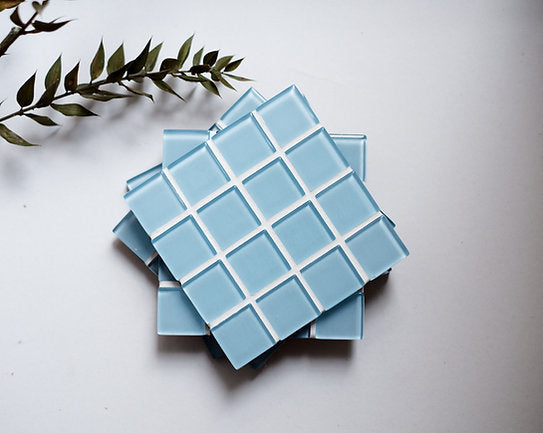 Mosaic Coasters - Baby Blue