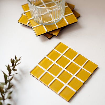 Mosaic Coasters - Yellow