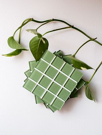 Mozaik Bardak Altlıkları - Fıstık Yeşili
