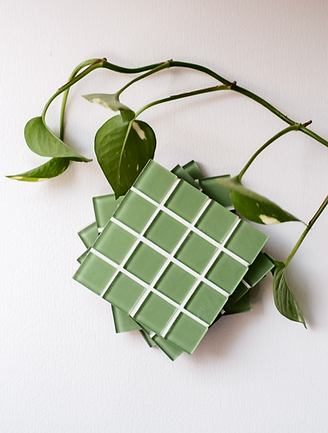 Mosaic Coasters - Pistachio Green