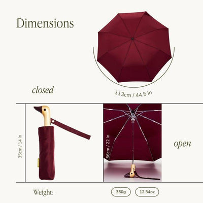 Original Duckhead Duck Compact Umbrella - Claret Red