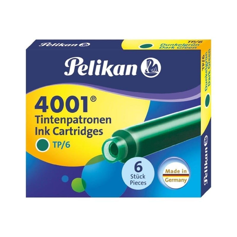 Pelikan 4001 Short Fountain Pen Cartridge Green