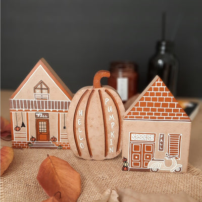 Pumpkin Wood Mini Decor