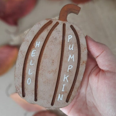 Pumpkin Wood Mini Decor