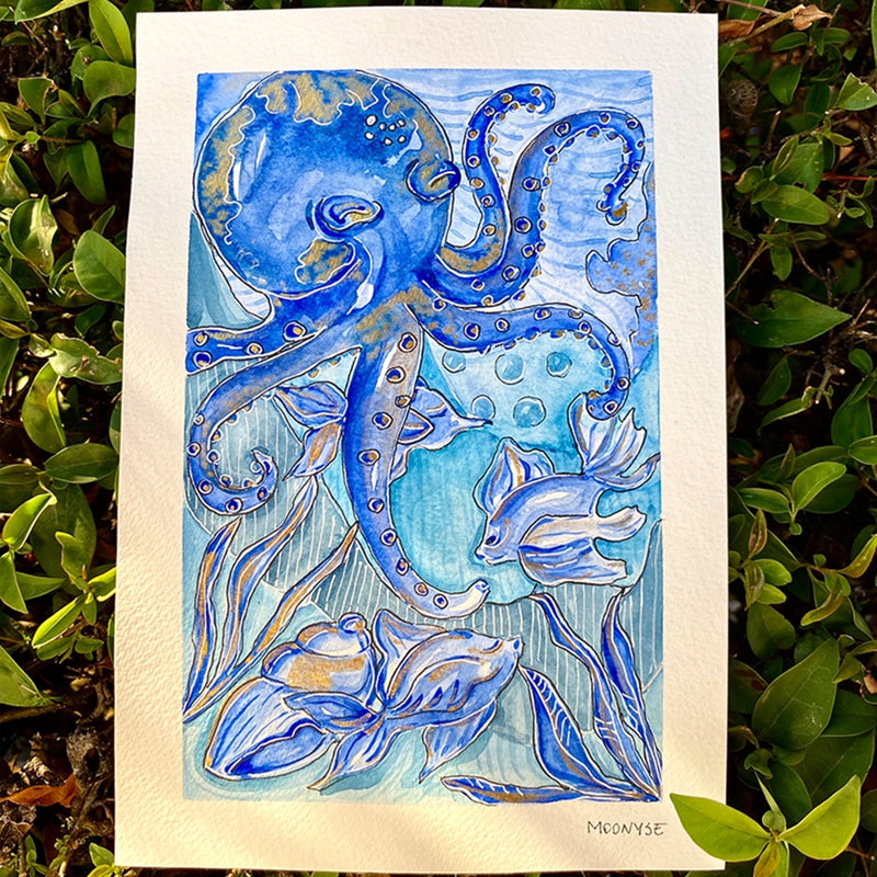 Octopus Watercolor Art