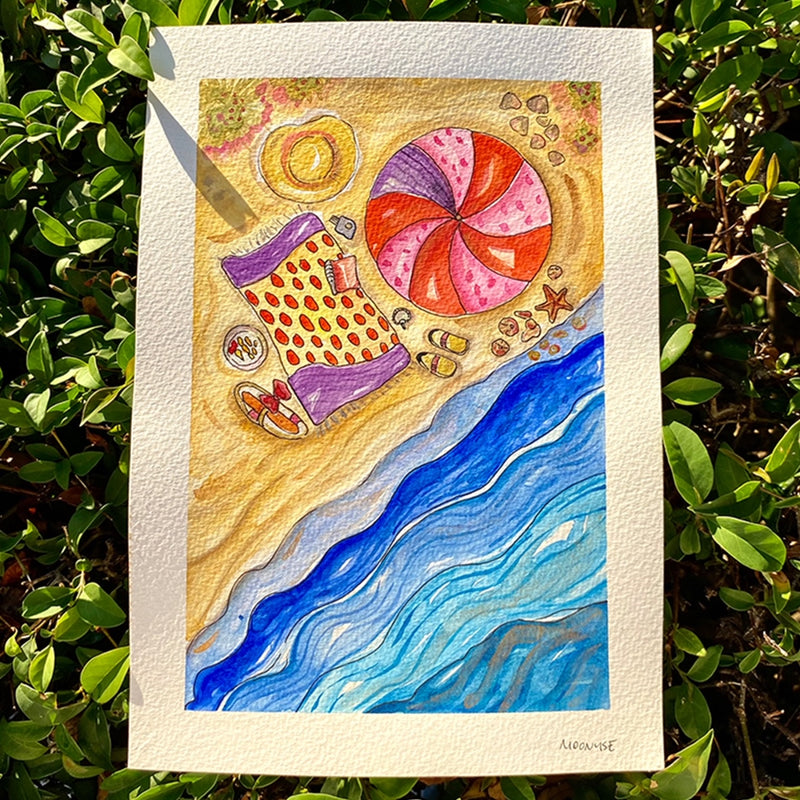 Beach Watercolor Art