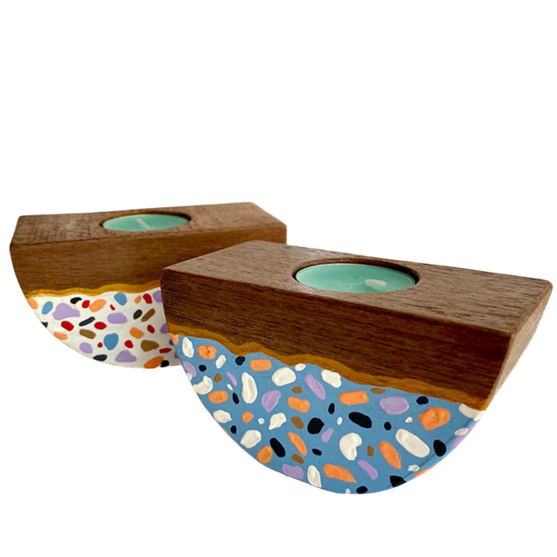 Terrazzo Double Candle Holder