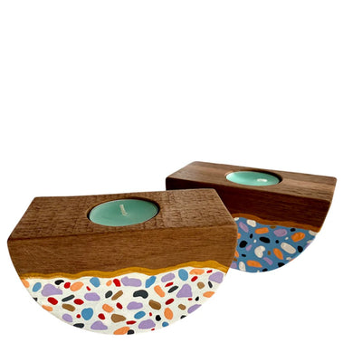 Terrazzo Double Candle Holder